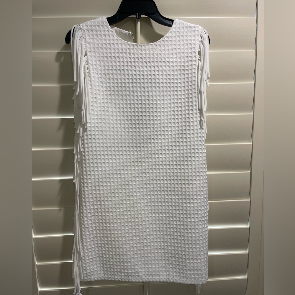 ENGLISH FACTORY NWT fringe white sheath dress - Picture 2 of 4